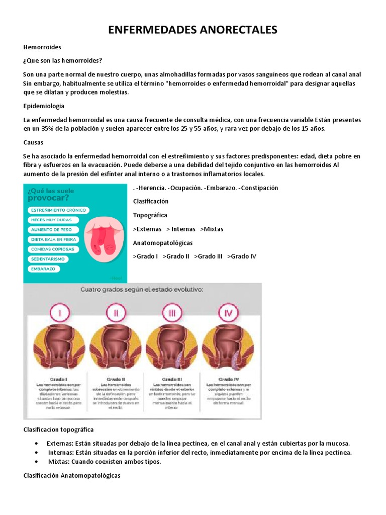 Enfermedades Anorectales | PDF | Hemorroides | Especialidades Medicas