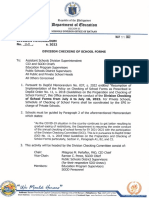 Division Memorandum No. 168 S. 2022