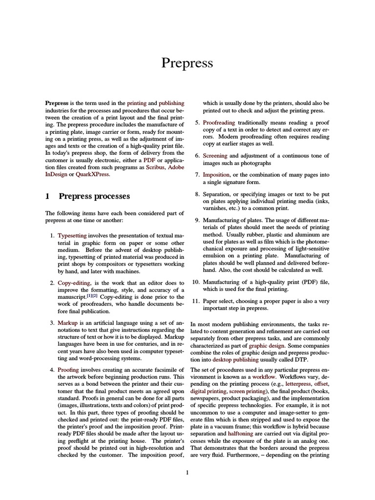 1 What Is Prepress PDF