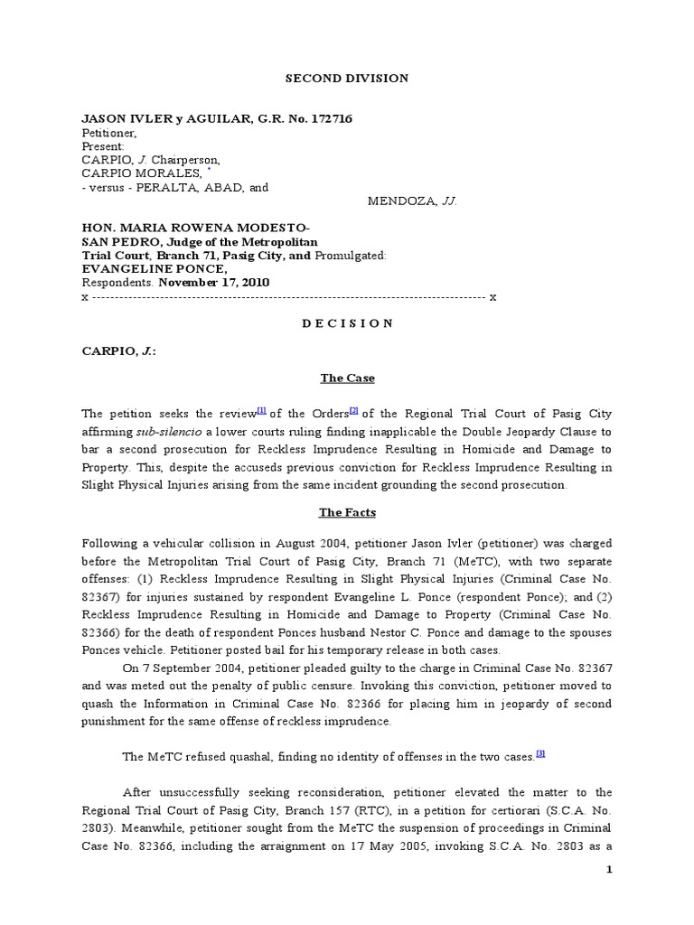Research - Single Act (Reckless Imprudence) | PDF | Crimes | Crime ...