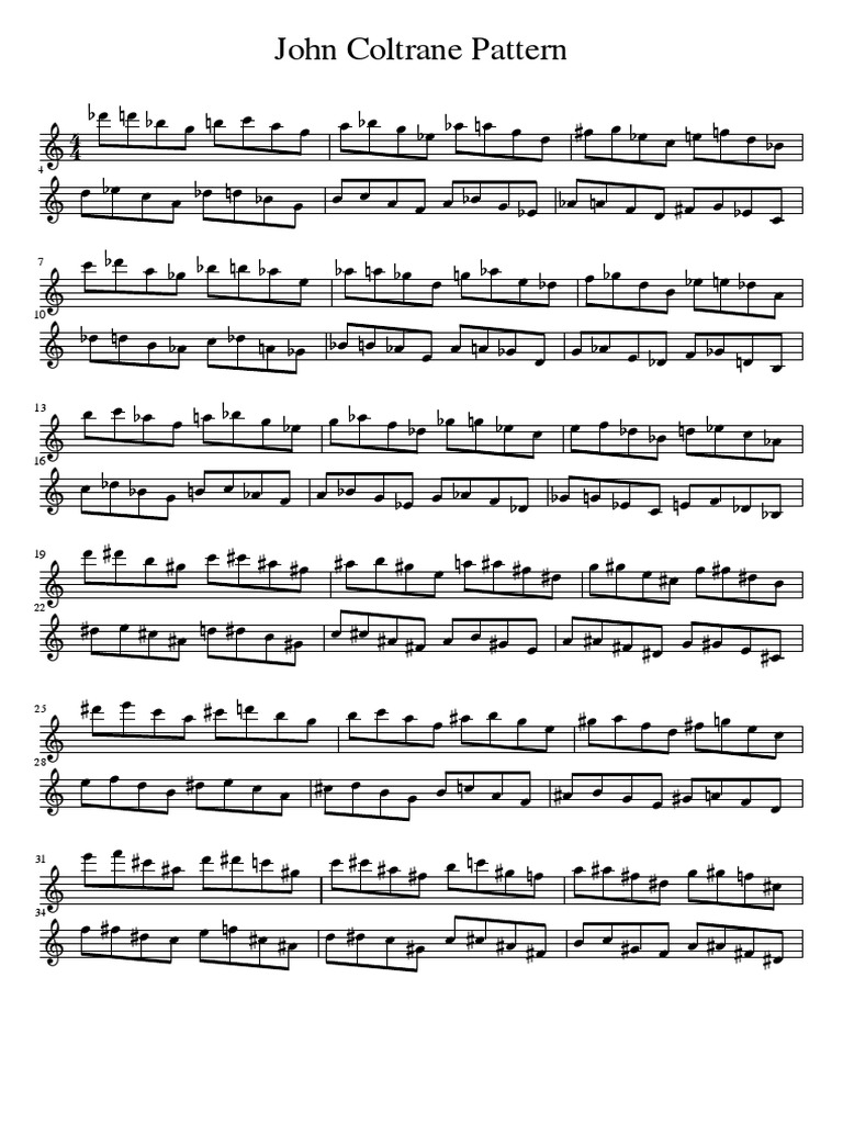 John Coltrane Pattern Notation | PDF
