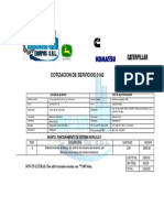 COTIZACIÓN DE SERVICIOS 0142 Cargador Frontal WA180-3