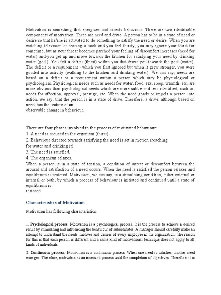 Motivation Types and Theories | PDF