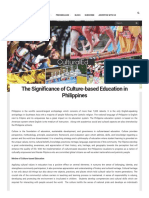 Week 013-020 The Significance of Culture-Based Education in Philippines Cultural Ed - The Knowledge Review