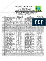 JADWAL PENGAJIAN MASJID AL-BAROKAH 2022