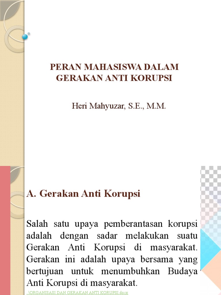 Masyarakat berpartisipasi dalam kampanye anti-korupsi