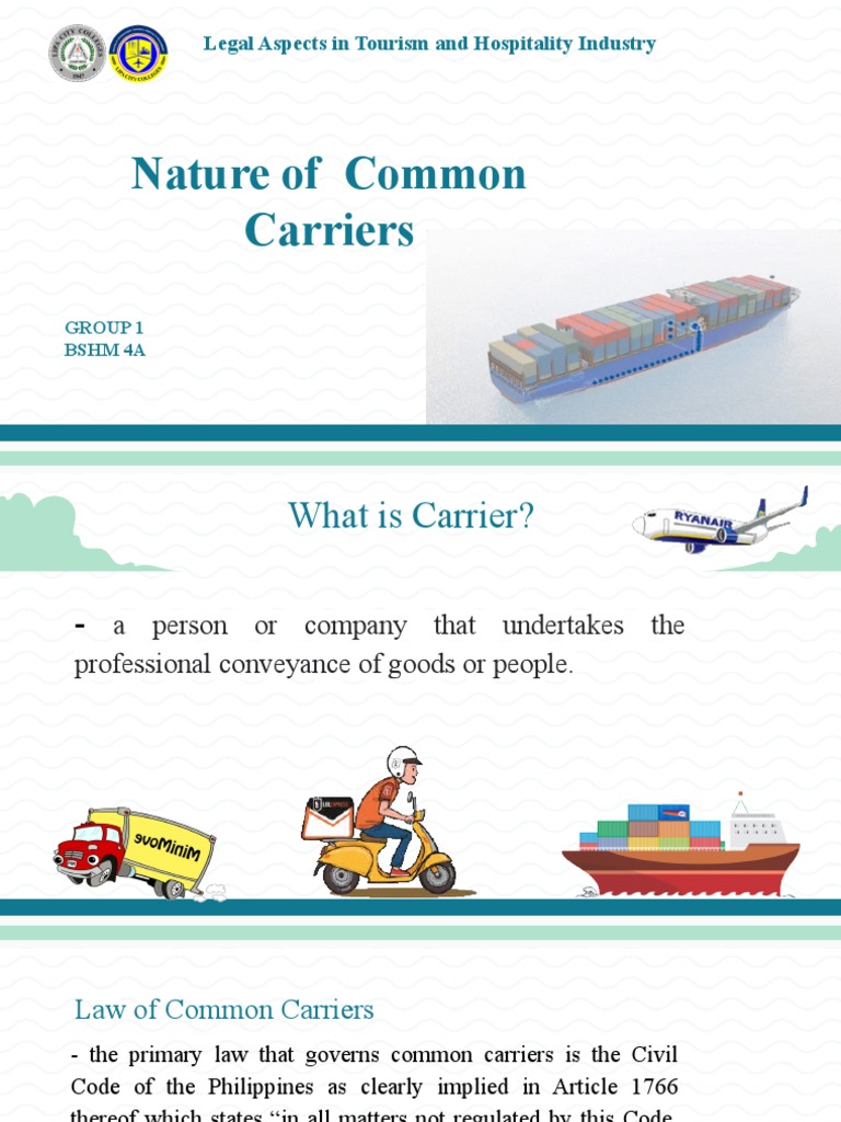 Group 1 LAW PDF Cargo Common Carrier
