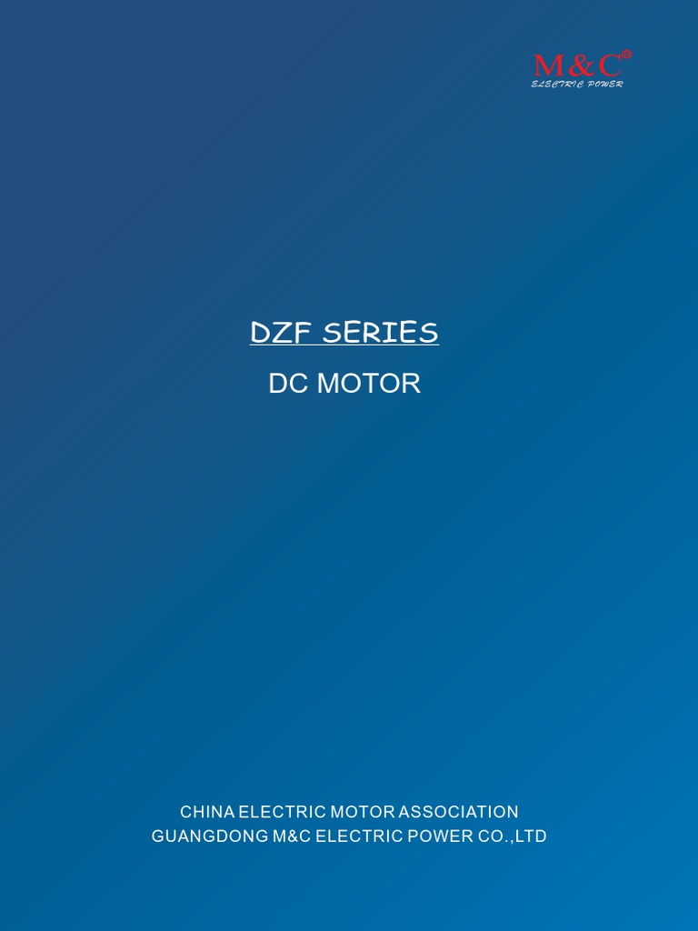 DZF Series DC Motor Guangdong M&C Electric Power Co.,Ltd China