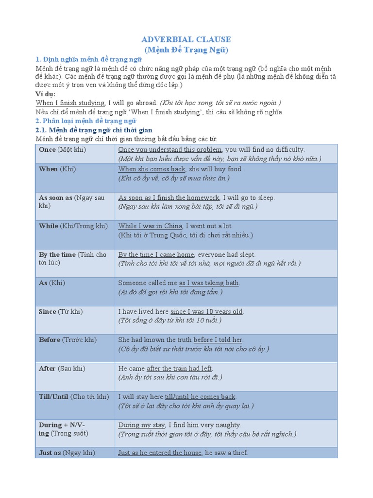 Adverbial Clause PDF