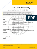 Certificate: of Conformity