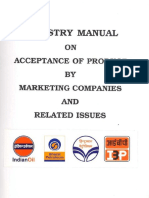 Industry Manual On Acceptance of Product by Marketing Compan
