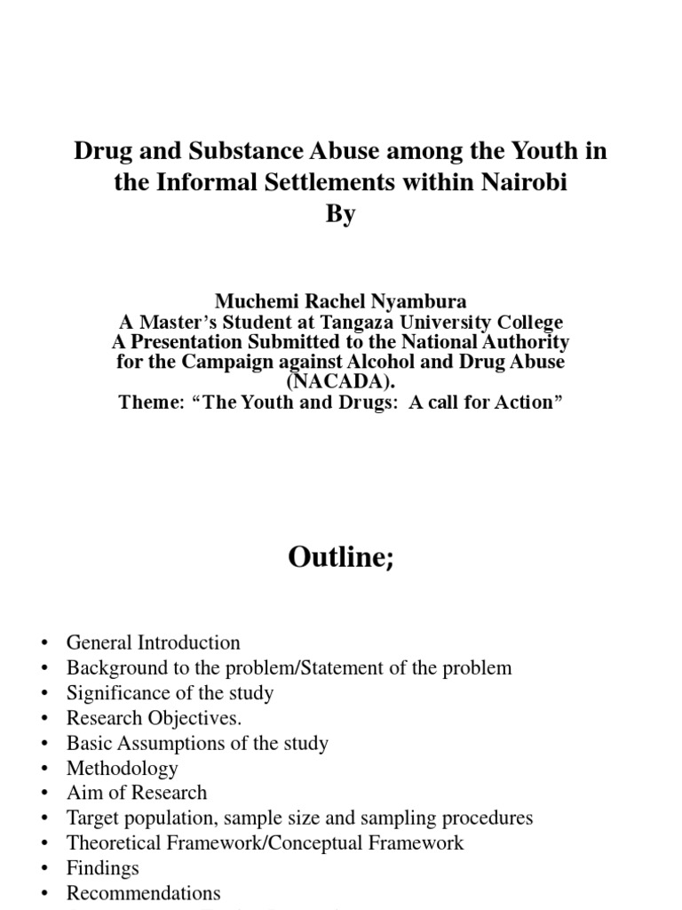 Youth Drug Abuse in Nairobi Slums | PDF | Substance Abuse | Youth