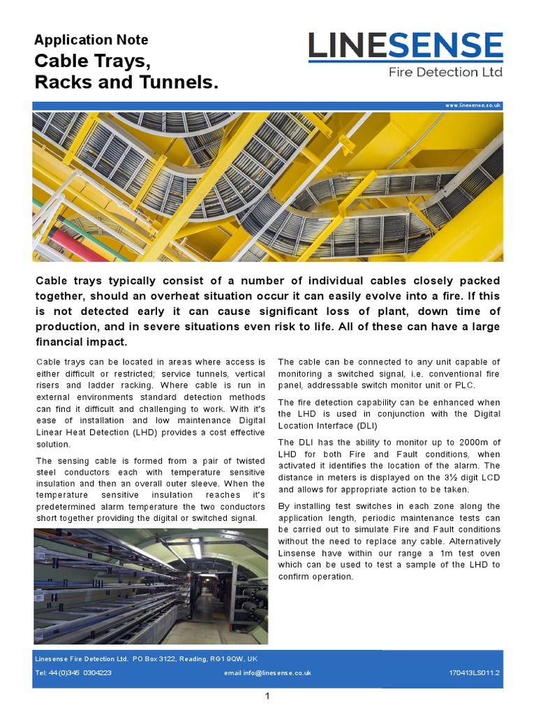 Linear Heat Detection for Cable Trays | PDF | Programmable Logic ...