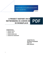 A Project Report On Social Networking Is A Boon or A Bane in Workplace