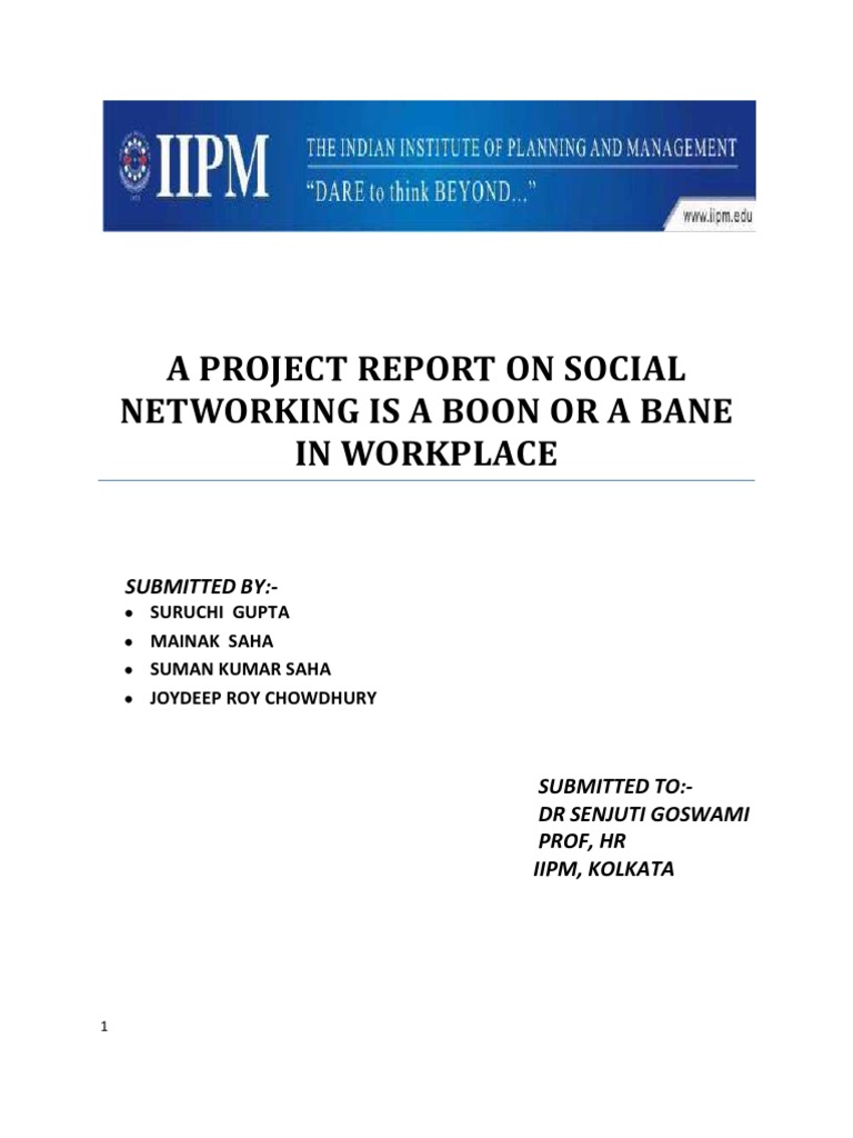 Social Media: Boon or Bane for Business | PDF | Social Networking ...