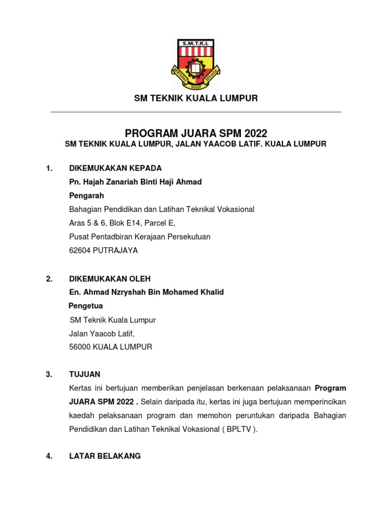 SMTKL Program Juara | PDF
