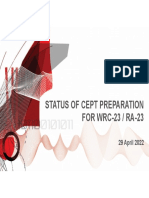 Status of Cept Preparation For WRC-23 / Ra-23