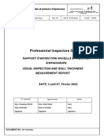 Rapport D'inspection Visuelle Et Mesure D'épaisseur RV00 CMT AM