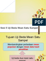 Sesi 5 - Uji Beda Mean Satu Sampel