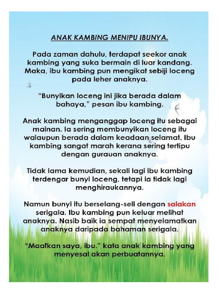 Anak Kambing Menipu Ibunya | PDF