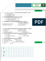 فرض الأول الدورة الثانية مادة اللغة الفرنسية المستوى الرابع وفق المنهاج الجديد 2020-2021