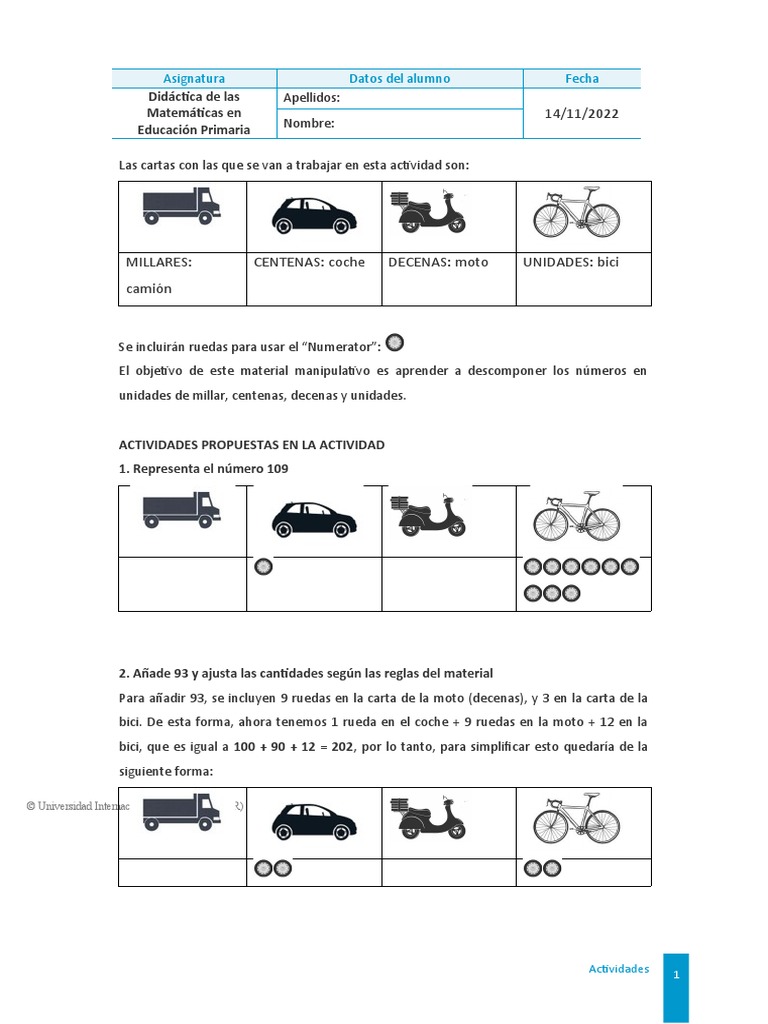 Numerator, Un Material Manipulativo en El Aula | PDF | Educación ...