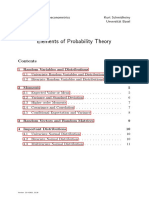 Guide to Probability Theory Elements