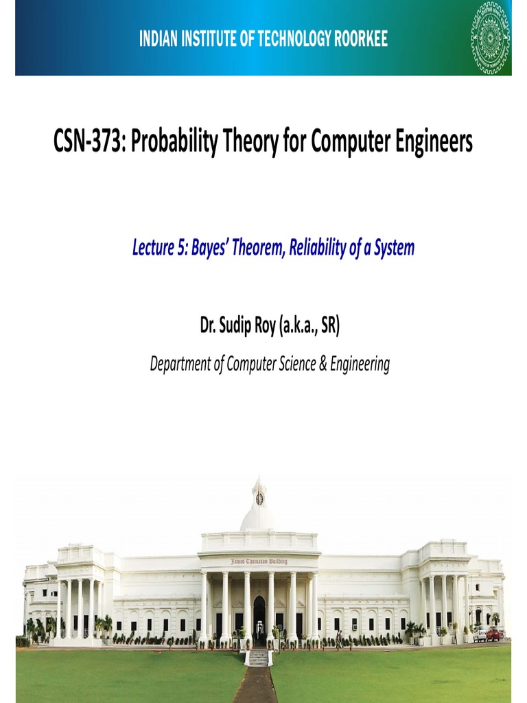 Probability and Statistics by Prof Sudip Roy Roorkee | PDF ...