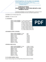 Convocatoria Departamental Pre Infantil Cercado 27 - 02 - 2022