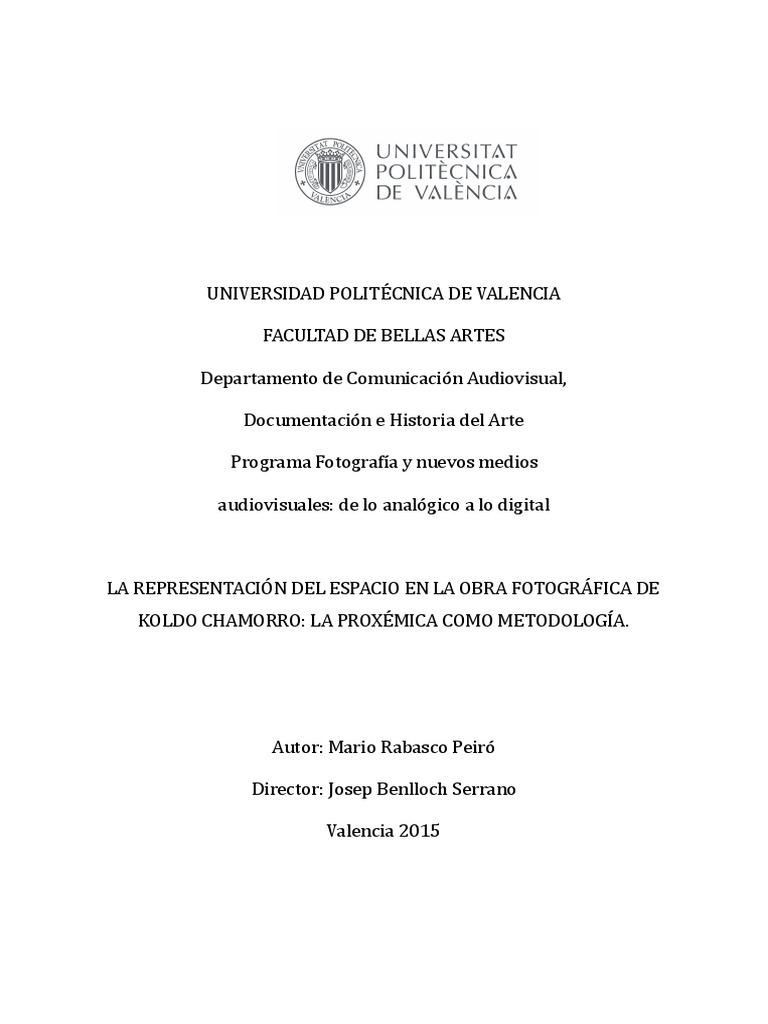 Rabasco - La Representación Del Espacio en La Obra Fotográfica de Koldo ...