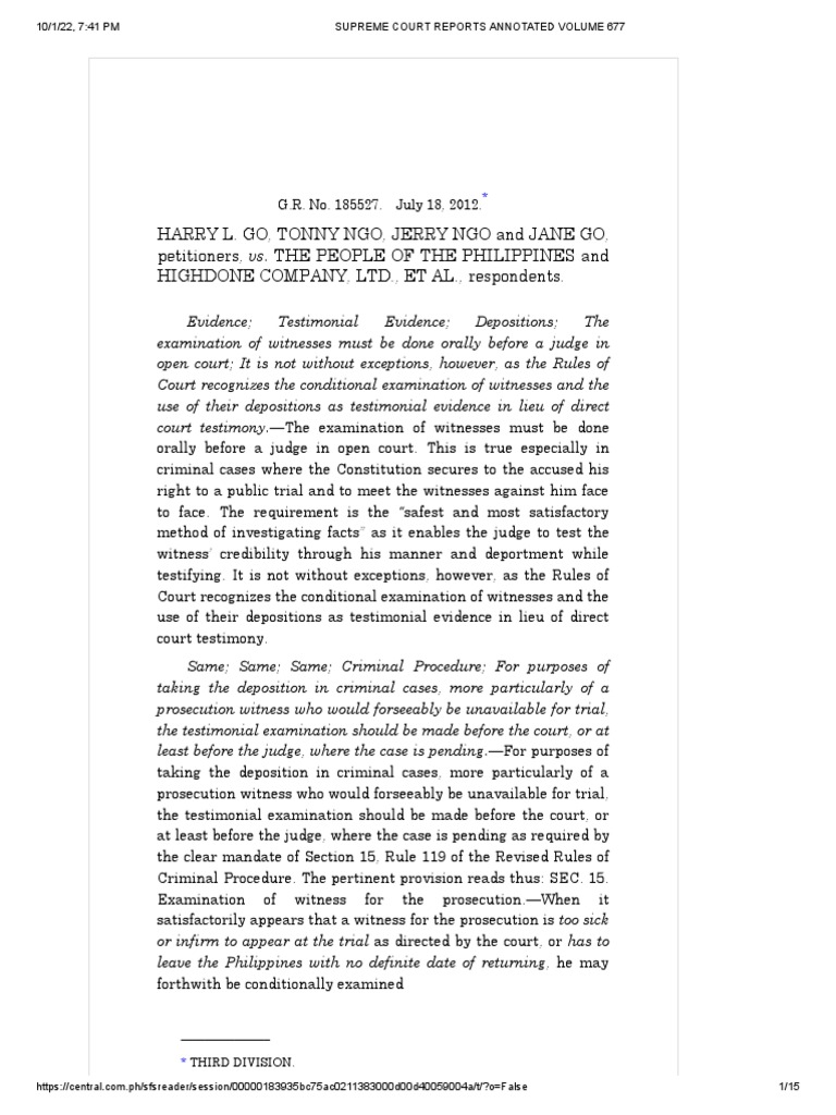 2 go vs people scra pdf confrontation clause deposition law 