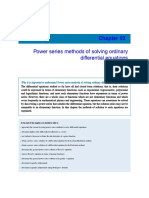 Power series methods for solving differential equations