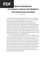 Words and Emptiness-Zen Buddhism and Lacanian Psychoanalysis