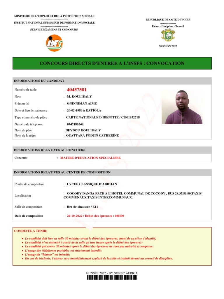 INSFS Convocation 40457501 | PDF