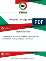 1 Até Lei 7 Alterações e Clarificações Às Leis Do Jogo 2019 - 20