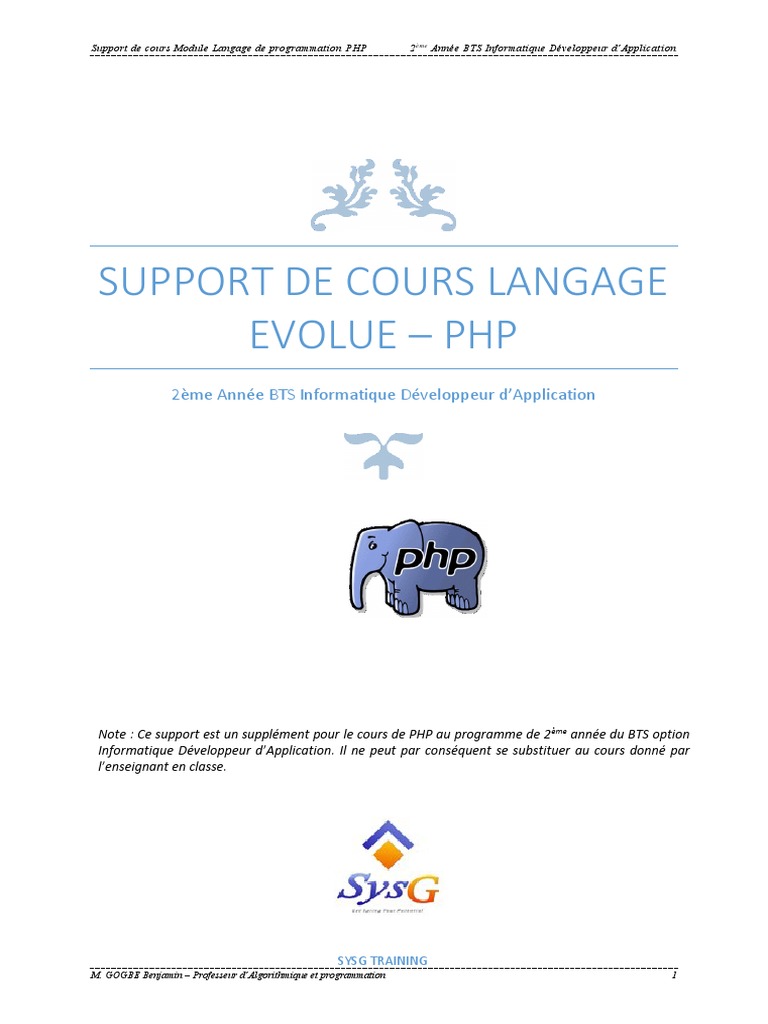Cours Complet PHP et MySQL PDF | PDF | MySQL | Logiciel gratuit