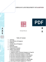 Aetiology Pathology and Treatment of Dampness Sample