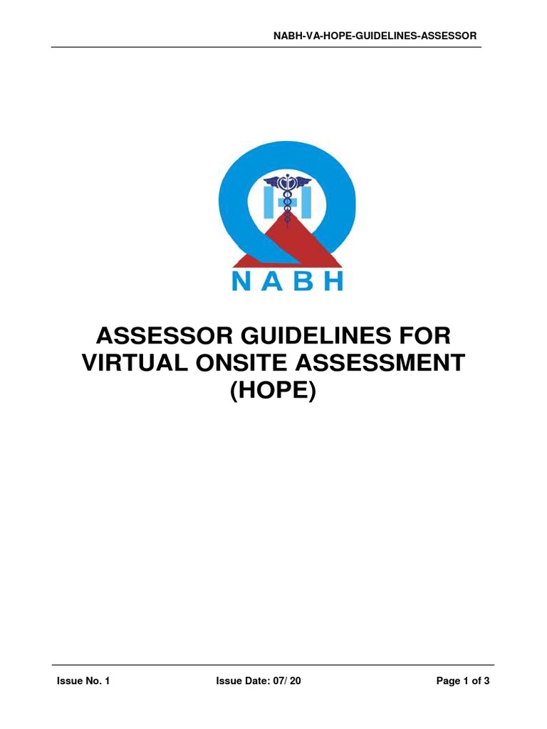 Assessor Guidelines For Virtual Onsite Assessment Pdf