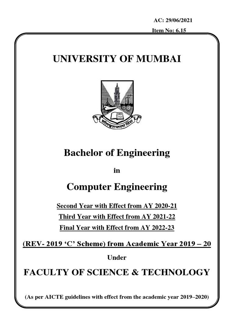 Mumbai University Computer Engineering Curriculum | PDF | Art | Computers