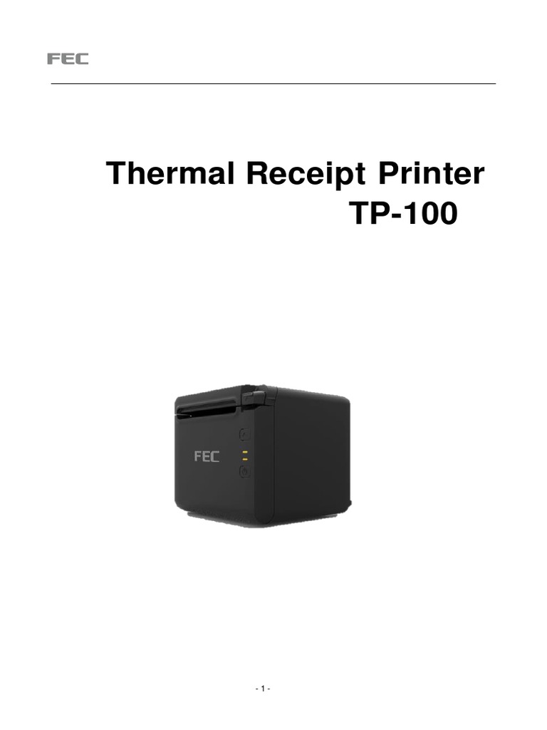 FEC TP-100 Printer Spec | PDF
