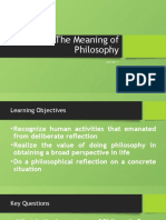 The Meaning of Philosophy