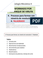 4 Procesos para Formas Con Simetría de Revolución (II) - Taladrado