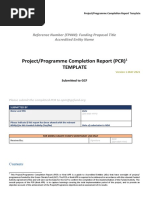 Project Completion Report PCR Template