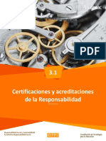 3.1 Certificaciones y Acreditaciones de la Responsabilidad