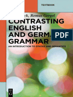 Contrasting English and German Grammar An Introduction To Syntax and Semantics by Sigrid Beck, Remus Gergel