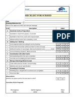 Checklist For Screed