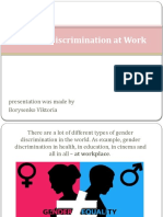 Gender Discrimination at Work: Presentation Was Made by Borysenko Viktoria