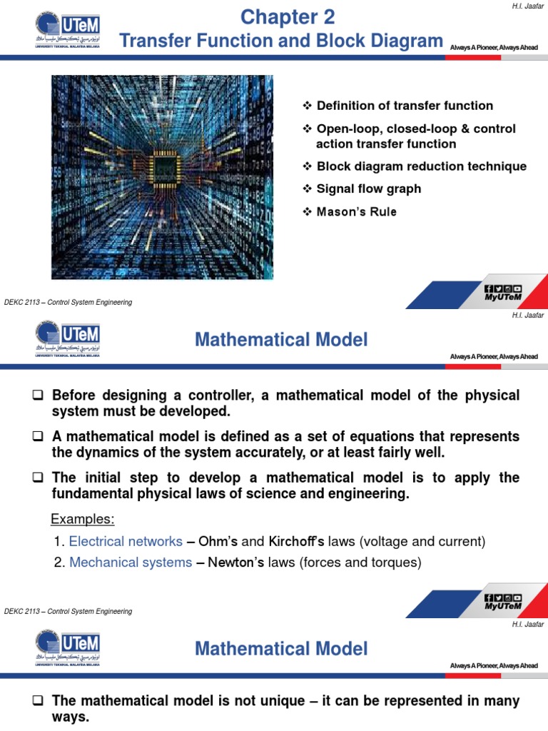 Transfer Function and Block Diagram | PDF | Control Theory | Systems ...