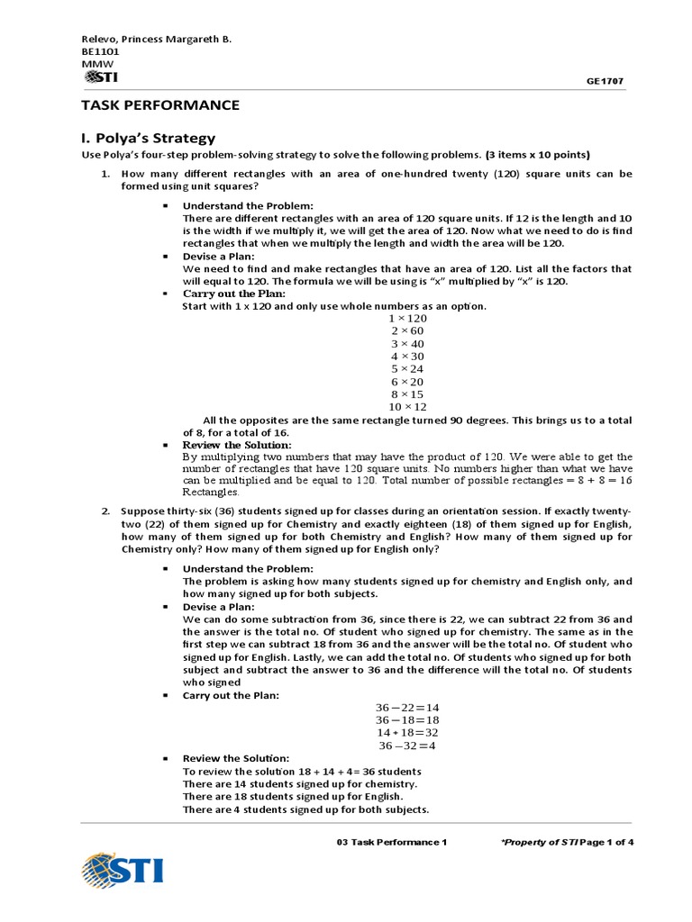 Task Performance in Quantitative Methods | PDF | Area | Mathematics