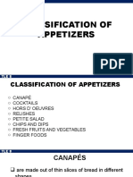 Classification of Appetizer and Canape Topic